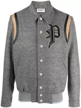 Philipp Plein бомбер с логотипом, серый