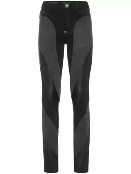 Philipp Plein джеггинсы с высокой талией, черный