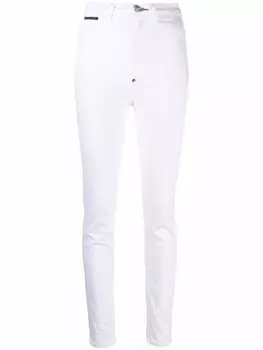 Philipp Plein джеггинсы с завышенной талией, белый