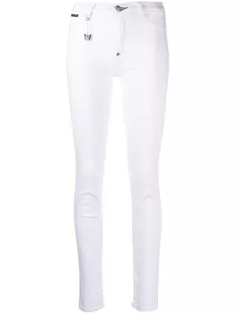 Philipp Plein джеггинсы с завышенной талией, белый