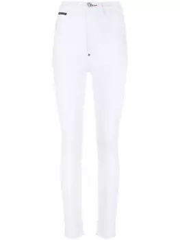 Philipp Plein джеггинсы с завышенной талией, белый