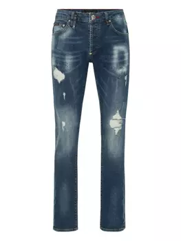 Philipp Plein джинсы со стразами, синий