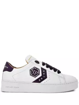 Philipp Plein кожаные кроссовки Arrow Force, белый
