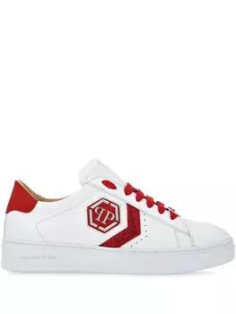 Philipp Plein кожаные кроссовки, белый