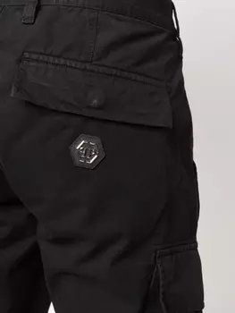 Philipp Plein прямые брюки карго, черный