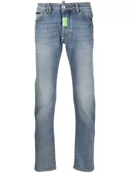 Philipp Plein прямые джинсы Hexagon, синий