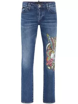 Philipp Plein прямые джинсы, синий