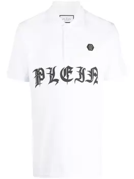Philipp Plein рубашка поло с логотипом Gothic Plein, белый