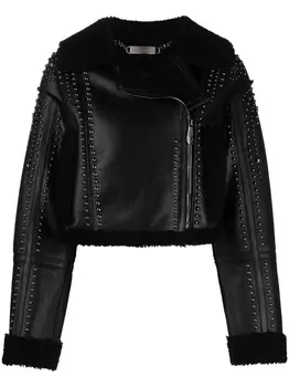 Philipp Plein укороченная дубленка, черный