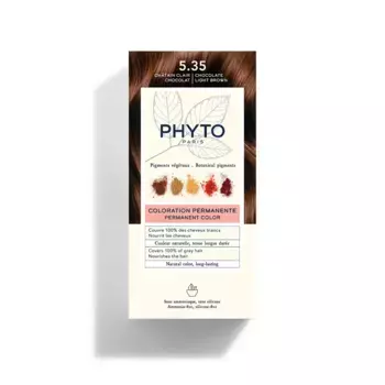 Phyto Phytocolor 5.35 Перманентное окрашивание Светло-русый шоколад без аммиака 100% покрытие седых волос