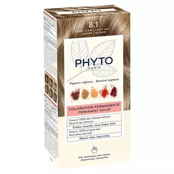 Phyto, Стойкая краска для волос 8.1 Светло-пепельный блондин