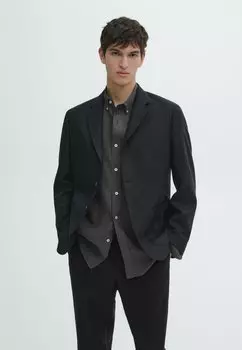 Пиджак-блейзер Massimo Dutti, темно-синий