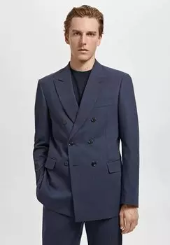 Пиджак-блейзер MONACO DOUBLE-BREASTED Mango, синий