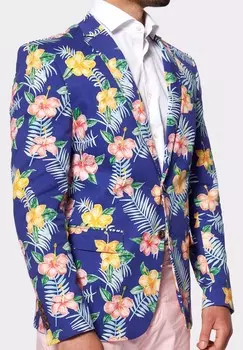 Пиджак-блейзер TROPICAL FLOWERS OppoSuits, темно-синий