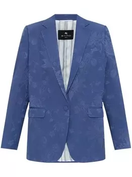 Пиджак ETRO с цветочным жаккардом, синий