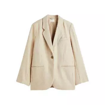 Пиджак H&amp;M Single-breasted, светло-бежевый