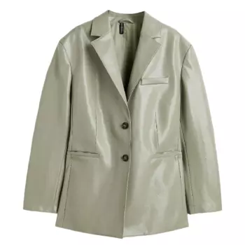 Пиджак H&amp;M Single Breasted, светлый хаки