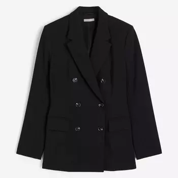 Пиджак H&M Double-breasted, черный