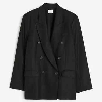 Пиджак H&M Double-breasted, черный
