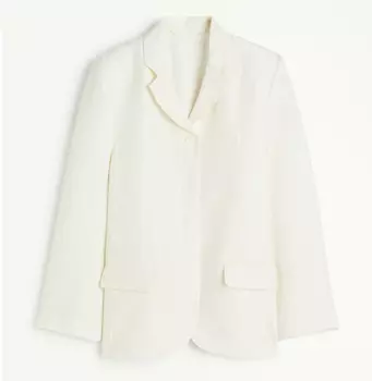 Пиджак H&M Linen-blend, белый