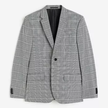 Пиджак H&M Skinny Fit, серый