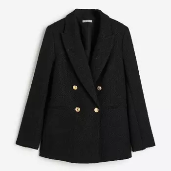 Пиджак H&M Textured-knit, черный