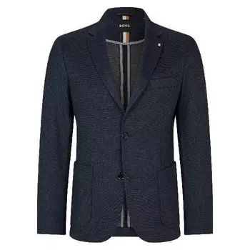 Пиджак Hugo Boss Slim Fit Jacket Melange Stretch Jersey, темно-синий