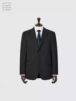 Пиджак из шерсти Uniqlo, черный