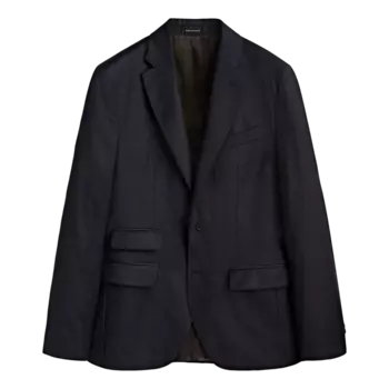 Пиджак Massimo Dutti Check Wool, темно-синий