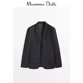Пиджак мужской Massimo Dutti 2024, серый