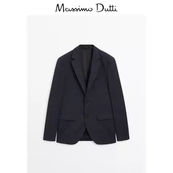 Пиджак мужской Massimo Dutti шерстяной, темно - синий