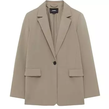Пиджак Pull&Bear Basic, серо-бежевый