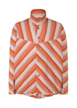 Пиджак rb_stripes 2 Homme Pliss Issey Miyake, оранжевый