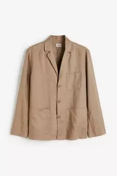 Пиджак Regular Fit Unconstructed Linen, бежевый