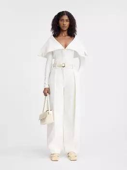 Пиджак с драпированным воротником JACQUEMUS The Giacca jacket, белый