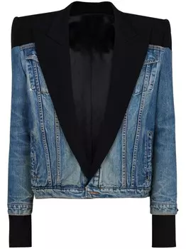 Пиджак со вставками Balmain, синий
