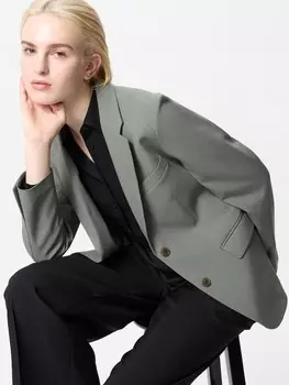 Пиджак Uniqlo, оливковый