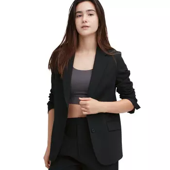 Пиджак Uniqlo Relaxed Tailored, черный