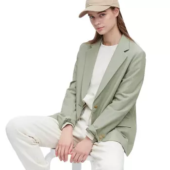 Пиджак Uniqlo Relaxed Tailored, зеленый