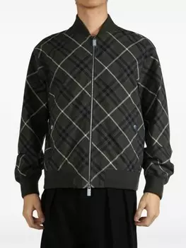 Пиджак в клетку Burberry, серый