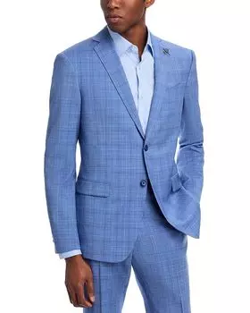 Пиджак в клетку Slim Fit John Varvatos Star USA, синий