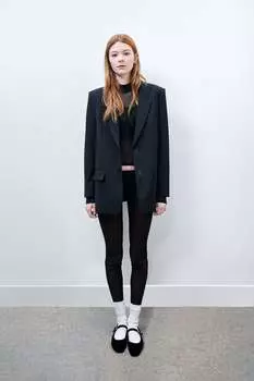 Пиджак в полоску ZARA, темно-синий