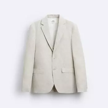 Пиджак Zara 100% Linen Suit, светло-бежевый