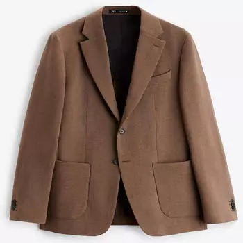 Пиджак Zara 100% Wool, рыжевато-коричневый