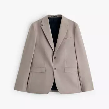 Пиджак Zara Textured Suit, темно-бежевый