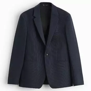 Пиджак Zara Textured Suit, темно-синий