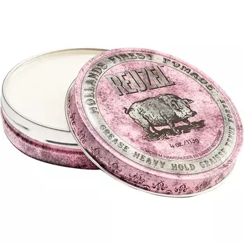 Pink Grease Heavy Hold Pomade для волос, удерживающий воск для мужчин 113G, Reuzel