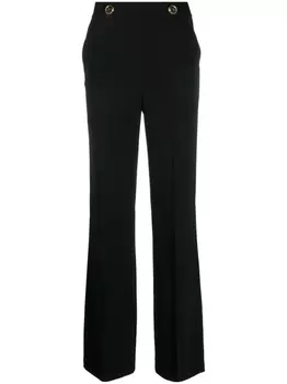 PINKO брюки с завышенной талией, черный
