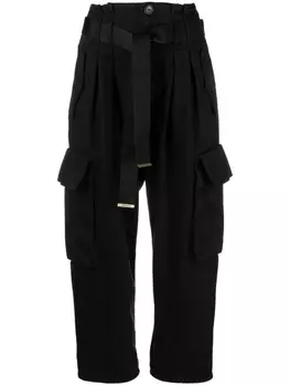 PINKO прямые брюки карго, черный