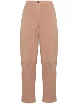 PINKO укороченные брюки с завышенной талией, коричневый